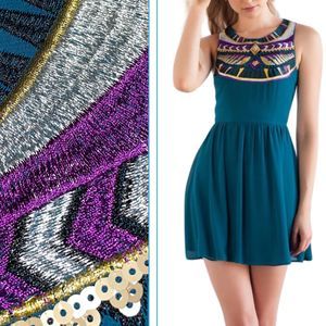 Alya Kiki Teal Blue Homecoming Cocktail Dress Large